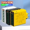 thumbnail image 2 of 8 Ports USB Charger QC 3.0 Fast Charging US Plug 65W Fast Charger Power Adapter ,Easy to Use, 2 of 6