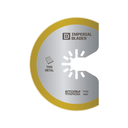 

Imperial Blades IBOAT410-1 ONE FIT 3-1/8 Titanium Enhanced Segmented Oscillating Saw Blade Multi-Tool Accessory 1PK
