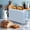 Blue, variant on Slim 2-Slice Toaster, 10" Long Slot,6 Shade Settings with Cancel, Reheat & Defrost, Auto Shut off, Removable Crumb Tray,White