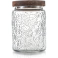 thumbnail image 1 of czcpp-Vintage Glass Jar with Lid - 23.7 Oz (700ml) Cookie/Sugar Storage Container for Kitchen Pantry, Bath Salts, Coffee, Tea - Decorative Kitchen & Bath Organizer (Daisy), 1 of 4