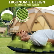 Camping Sleeping Pad, Ultralight Camping Mat with Pillow Built-in Foot Pump Inflatable Sleeping Pad for Camping Backpacking Hiking Traveling Tent
