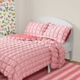 thumbnail image 2 of Mainstays Kids Pink Solid Puffy Comforter Set, Full/Queen, 3 Pieces, 2 of 9