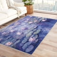 thumbnail image 1 of Water Lily Rugs for Living Room Bedroom - Flower Rug 4x5 - Abstract Art Carpet for Home Decor - Washable Non Slip Patterned Indoor Large Area Rug - Soft & Low Pile (ZN&729), 1 of 7