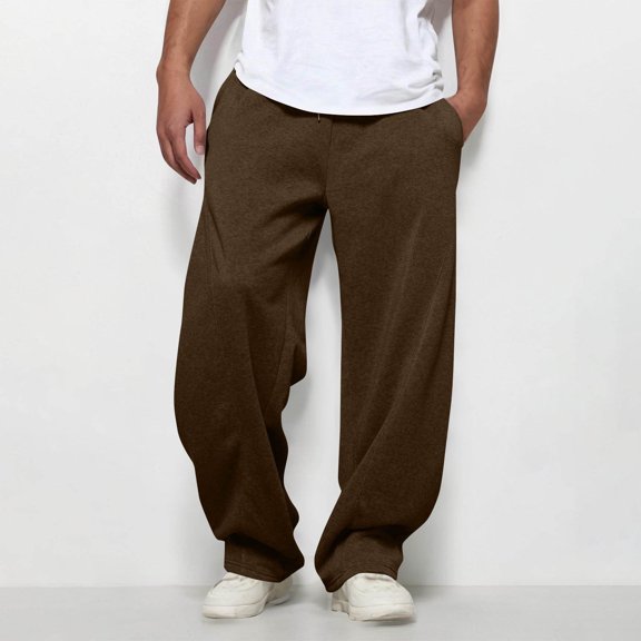 Mens Sweatpants with Pockets Men's Pants Casual Relaxed Fit Elastic Waist Straight Leg Sweatpants Joggers for Men Sweat Pants for Men
