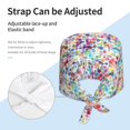 thumbnail image 4 of Kdxio Colorful Watercolor Dots Pattern Turban Hat for Women Men Comfortable Adjustable Cleaning Working Cap with Sweatband, 4 of 8