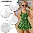 thumbnail image 6 of Xixirimido Green Shamrock Hearts Print Girls One Piece Swimsuit with Skirt Modest Sleeveless Swim Dress Featuring Built-in Shorts & UPF 50+ Sun Protection for St. Patrick's Day, 12-13 Years, 6 of 7