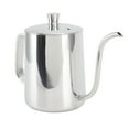 thumbnail image 2 of Vierta sobre la tetera de café Cafetera con boquilla de goteo estrecha de mano de acero inoxidable Cafetera con cuello de cisne 600 ml Plata, 2 of 14