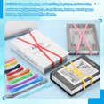 thumbnail image 4 of Uxcell 4 Inch H Silicone Bands, 5 Pcs Elastic Rubber Wrapping Bands for Outdoor Notebook Book Wallet Pot Box, Orange, 4 of 6