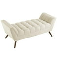 thumbnail image 2 of Modway Response Medium Upholstered Fabric Bench in Beige, 2 of 3