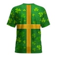 thumbnail image 7 of Ounisa Funny World Women's Holiday Bows Four Leaf Clover Graphic Short Sleeve Novelty Party Costume Top, 7 of 7