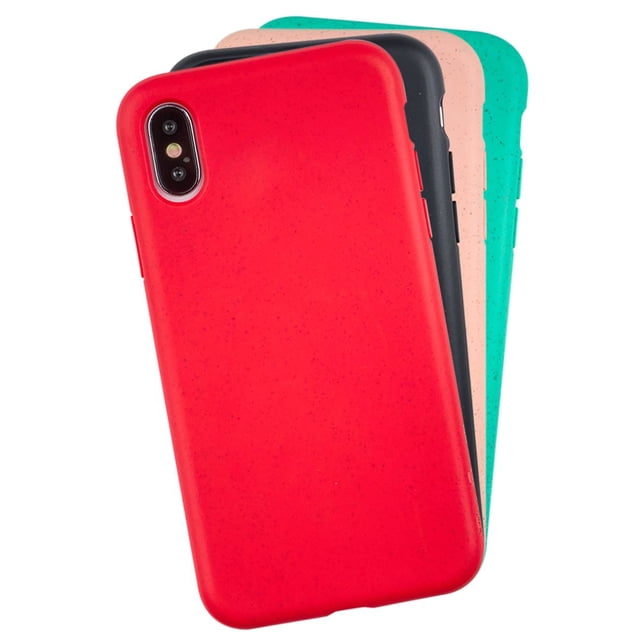 Funda para iPhone XS, Case InstaCase Biodegradable Rojo EcoFriendly iPhone XS, Protector para iPhone XS Biodegradables