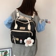 thumbnail image 2 of Mochila linda Kawaii para útiles escolares, mochila para computadora portátil, accesorios para el regreso a la escuela y la universidad (negro) ER, 2 of 5