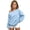 Sky Blue, variant on mgoYE Cute Sweatshirts for Teen Girls Solid Lightweight Off The Shoulder Tops Pullovers Long Sleeve Y2K Loose Fit Tunic Tops