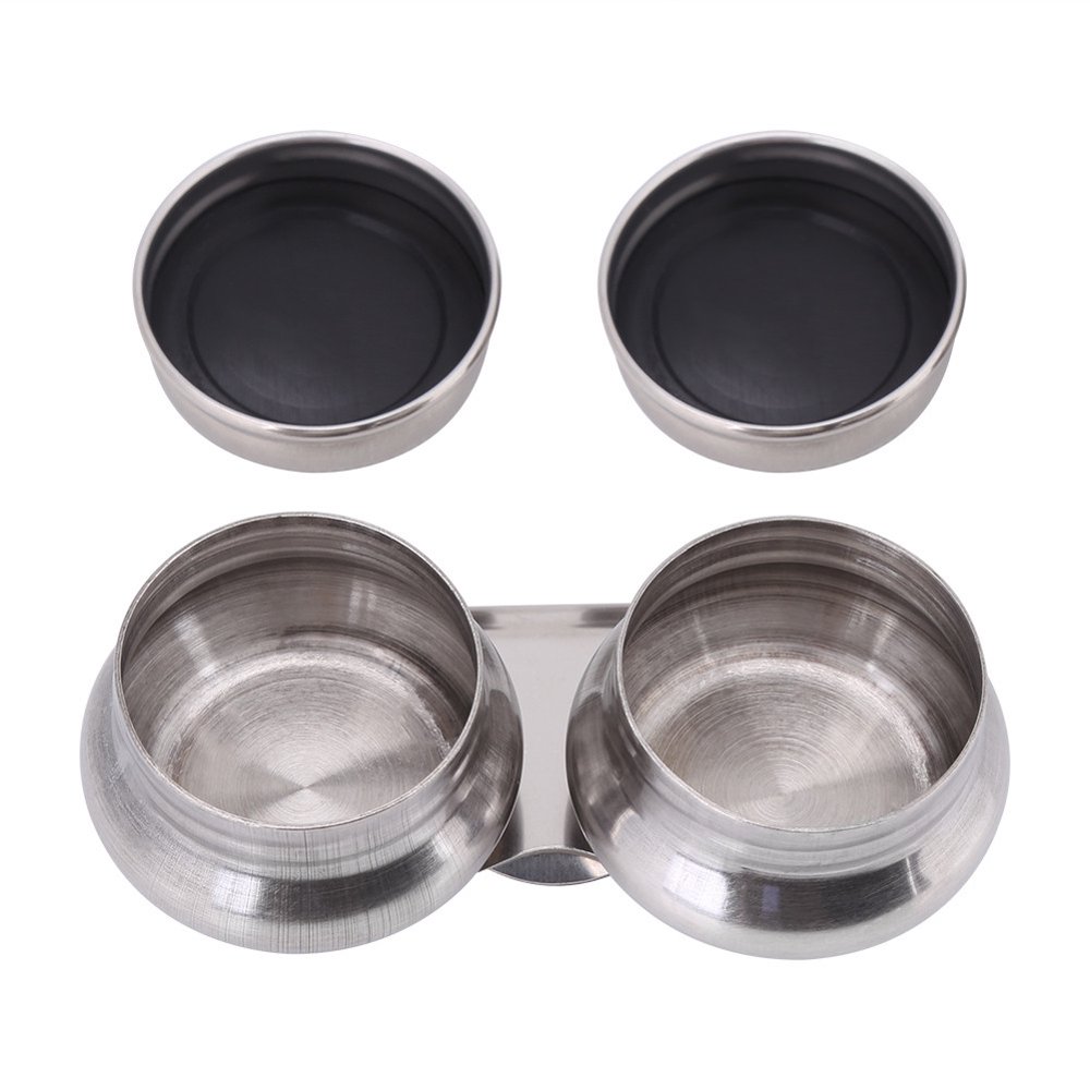 FAGINEY Stainless Steel Large Double Palette Cup Oil Paint Megilp
