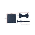 thumbnail image 5 of INSPIRE CHIC Men's Solid Color Necktie Pre-Tied Bow Tie and Pocket Square Set Ties for Wedding Business Navy Blue One Size, 5 of 7