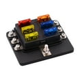 thumbnail image 2 of Miangastore RV Car 6 Way Fuse Box Seat Screw Terminal Section 1 into 6 out 12-32V, 2 of 8