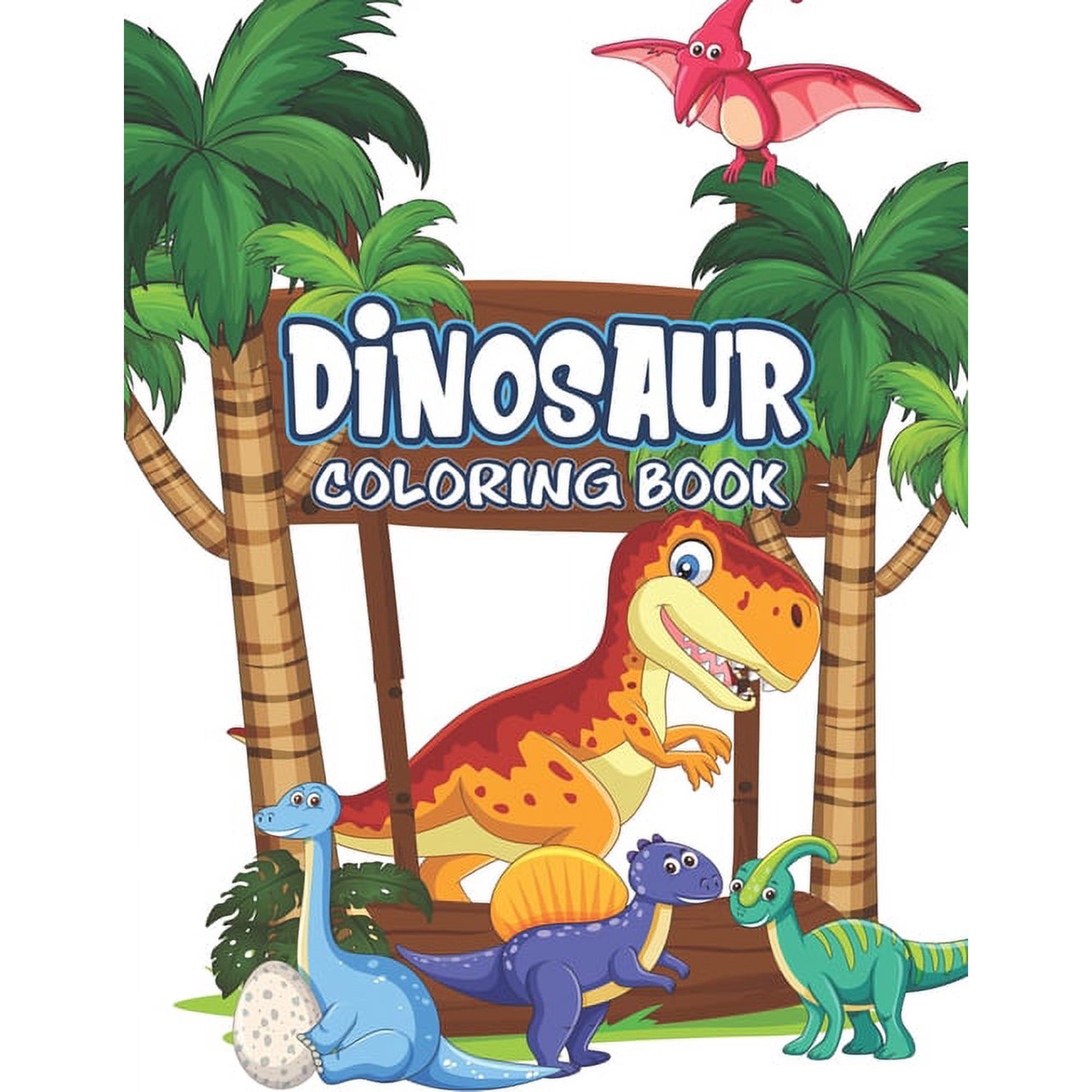 Dinosaur Coloring Book: Great Gift For Kids Boys & Girls (Paperback)