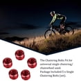 thumbnail image 4 of Paquete de 5 tornillos de rueda de cadena Naiovety de aleación de Aluminio Ciclismo Rojo, 4 of 6