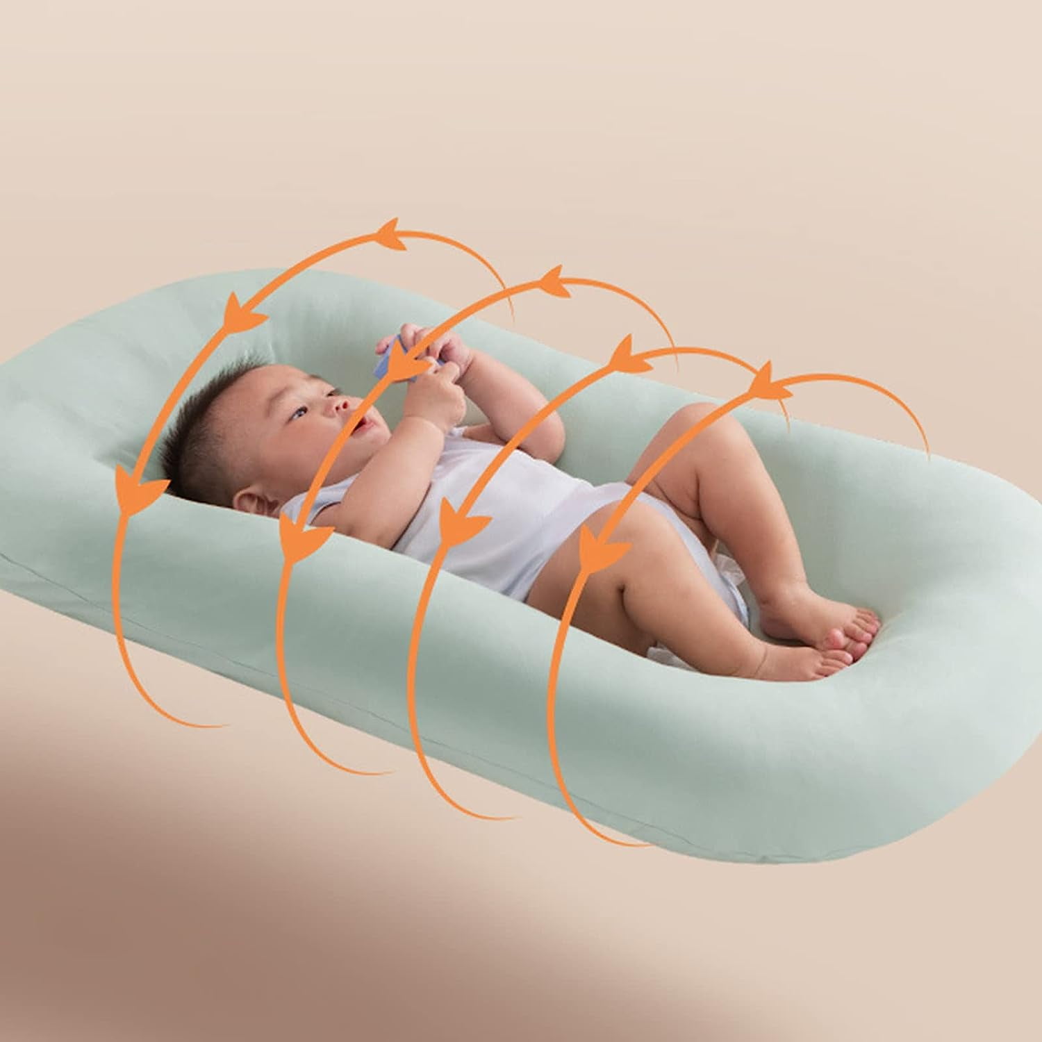 Boys and Girls Stretch Newborn Recliner Pillow, Baby Alphabet Recliner Pillow, Snug Removable Sofa Cushion, White, Super Soft Fit