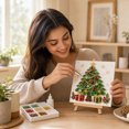 thumbnail image 3 of Sea Glass Christmas Tree Kit Christmas Decor, Sea Glass Art Kit Crafts for Adults, Resin Handmade Mosaic Art Kits for Tabletop, Home, 3 of 6