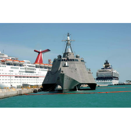 Canvas Print The littoral combat ship USS Independence (LCS 2) is pier side during a port visit to Key West, Fla. Stretched Canvas 10 x (Best Month To Visit Key West)