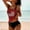 Wine, variant on Women Tankini Swimsuits 2 Piece Letter Print Athletic Bathing Suits Tummy Control Modest Swimwear with Boyshort Green XL