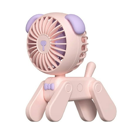 

USB Desk Fans - Cute Dog Shaped Desk Fan 3 Wind Speeds Portable Personal Little Table Fans for Home Bedroom Nightstand Office Work Desktop Dorm