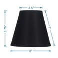 thumbnail image 5 of Mainstays Mix & Match 4.5x8x7" Solid Black Accent Lamp Shade, Round, 5 of 8