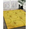 thumbnail image 2 of Ahgly Company Indoor Round Patterned Gold Yellow Area Rugs, 5' Round, 2 of 6