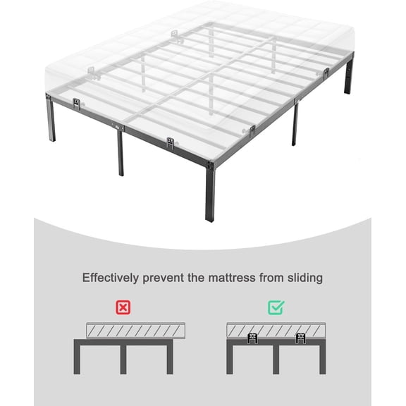 Non Slip Mattress Gaskets, Adjustable Anti-Collision Holder in Place Gripper for Metal Bed Frame to Keep Mattress from Sliding (6 Pack)$$Home Decor, Kitchen, & Other