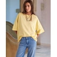 thumbnail image 4 of Womens Oversized T Shirts Loose Fit Crewneck Short Sleeve Tops Summer Casual Blouse Y2K 2025 Basic Tee Beach Yellow S, 4 of 8