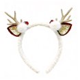 thumbnail image 2 of HUEPOE Christmas Headband for Women Fleece Reindeer Antlers Headband with Bow Pompoms for Xmas Party Supplies Halloween Cosplay Accessory, 2 of 4