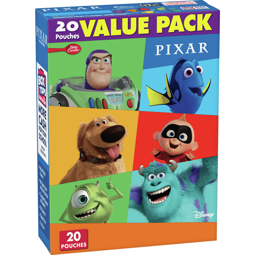 Disney Pixar Fruit Snacks, Value Pack, 20 ct
