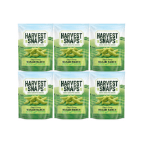 Harvest Snaps Veggie Chips, Wasabi Ranch Flavor, Baked Snack Crisps, Gluten-Free and Plant-Based, 6-Pack, Perfect for On-the-Go Snacking