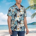 thumbnail image 4 of Haiem Butterflys Printed Hawaiian Shirt for Men - Men’s Casual Beach Summer Shirts - Stretch Fabric with Modern Fit-Large, 4 of 7
