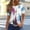 #Floral print_3 White, variant on Womens Striped T-Shirt Round Neck Short Sleeve Tops Loose Fit Tunic Blouses Summer Tops 2025 Summer Trendy Casual T-Shirts