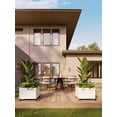 thumbnail image 3 of Classic 22" L x 18" W x 18" H Vinyl Planter with Wheels, White, 3 of 10