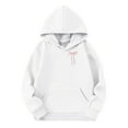 thumbnail image 4 of Byoo Toddler Girl's Bow Print Long Sleeve Hoodie Pullover Fit with Pocket Hooded Sweatshirt Soft Warm Casual Kids Outerwear for Daily Wear, 4 of 6