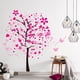 thumbnail image 4 of sweethay 2 uds pegatinas de pared impermeable flor de melocotón mariposas papel pintado lindo Rosa calcomanías sofá pegatina sala de estar Decoración del hogar, 4 of 6