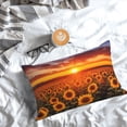 thumbnail image 5 of Rateoe Sunset Golden Sunflower Field Pattern Decorative Pillow Case,Throw Pillow Covers,Plush Pillow Cover,Soft Pillow Case,Velvet Pillow Case-20"x30", 5 of 6