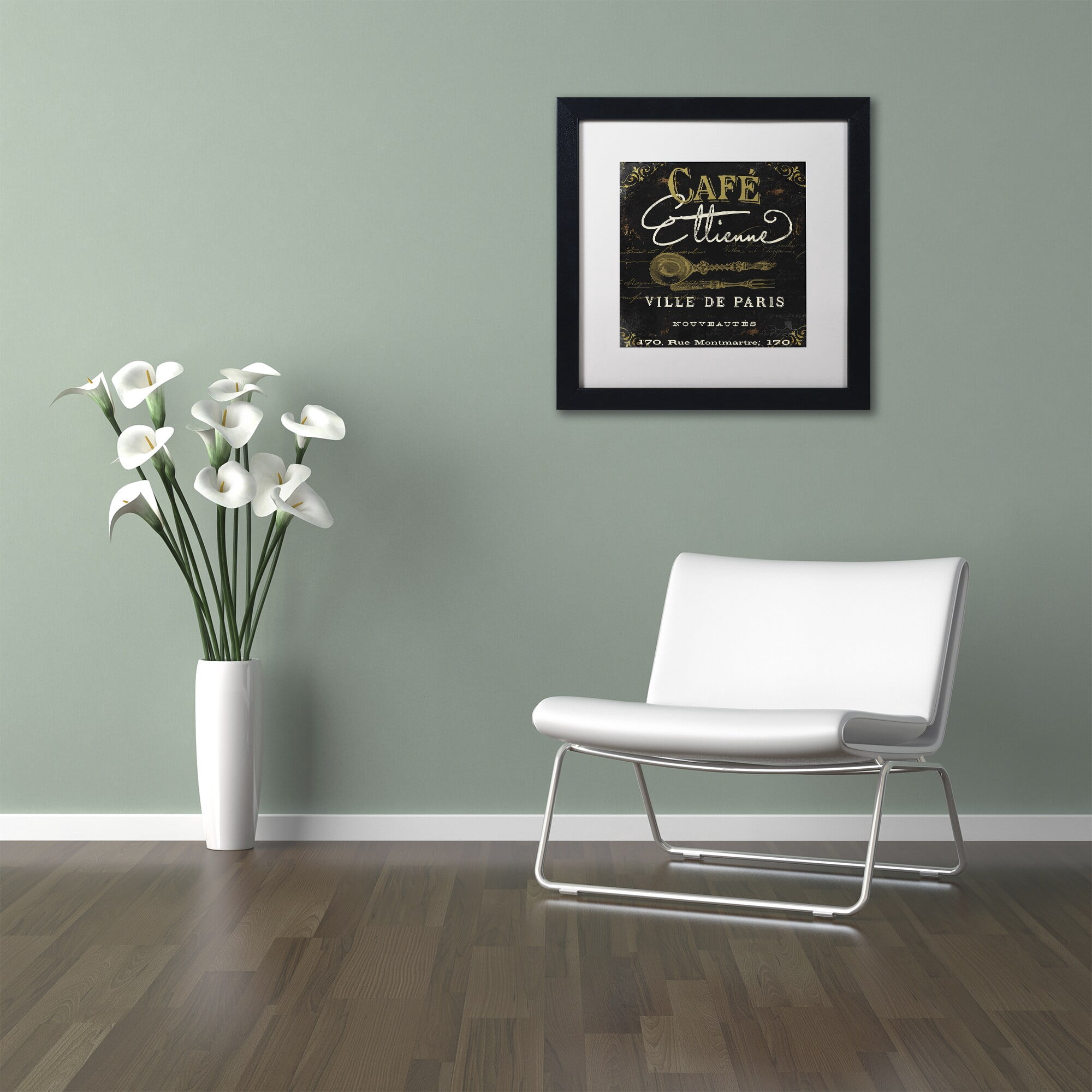 Trademark Fine Art "La Cuisine II" Canvas Art by Color Bakery White Matte, Black Frame
