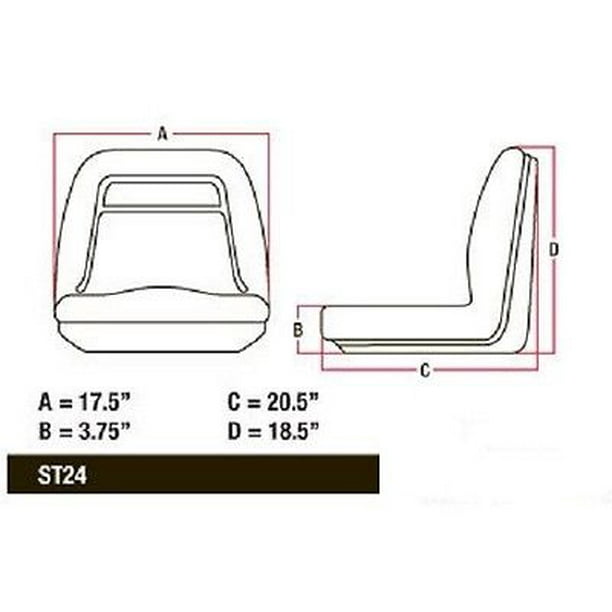 The Rop Shop 1 High Back Seat For John Deere Gator Utv Model E Gator Cs Cx 4x4 Trail Hpx Te Walmart Com