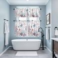 thumbnail image 3 of Navy Blue Coastal Kitchen Curtains Sets for Windows 24 Inch Length, Coral Turtle Starfish Jellyfish Rod Pocket Window Treatments Tier Curtains and Valances Set for Bedroom/Bathroom, 3 of 8