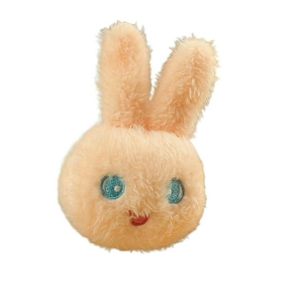 AMERTEER Plush Rabbit Pendant with Hanging Rope Soft Lovely Bunny Head Plushies Ornament Multi-use Keychain Car Backpack Decor Stuffed Doll Toy Girl Gift