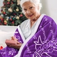 thumbnail image 4 of Birthday Gifts for Mom Unique Mom Gifts from Son Daughters for Mothers Day Valentines Day Christmas - I Love You Mom Sherpa Hugs Blanket 50"x60" (Purple), 4 of 6