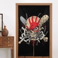thumbnail image 4 of Doorway Drape Split Curtains, Dead Skull Ghost Painting Room Divider Privacy Door Curtains, 34" x 56", 4 of 7