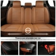 thumbnail image 6 of Maidao Car Seat Covers Leather Set for Great Wall for Florid 2008-2013 5 Seats Compatible Airbag Waterproof Front Rear Cushion Protector with Headrest Browm, 6 of 8