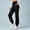 Black women high waisted jogger pants with pockets a1, variant on BRELIL Women's High Waisted Jogger Pants with Pockets Solid Casual Active Long Lounge Pants Athletic Workout Fall Winter Comfort Trousers, Army Green S