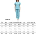 thumbnail image 5 of Conjunto de uniforme exfoliante para mujer, traje lavable a máquina con cuello en V, cintura elástica, ropa de trabajo para enfermera, ropa de trabajo XL, 5 of 5