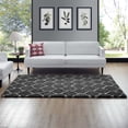 thumbnail image 7 of Modway Solvea Moroccan Trellis 5x8 Shag Area Rug in Dark Gray and Ivory, 7 of 7